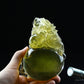 6.14'' Stunning Brazil Rutilated Citrine Dragon Sculpture Crystal Healing Hand Carved Super Realistic