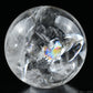 3.77''  Stunning Rainbow Clearquartz Sphere Crystal Healing Hand Carved Sphere/Ball