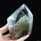 Green Mountain Gardenquartz FreeForm Lodalite Quartz Crystal Healing Hand Carved