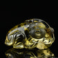 2.9'' Brazil Citrine ShanCai God  Sculpture Crystal Healing Hand Carved Ornaments