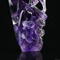 6.33" Amethyst  Zodiac Goat Sculpture Carving Hand Carved Super Realistic