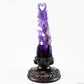 Amethyst Nine Tail Fox Sculpture Crystal Healing Hand Carved Super Realistic