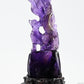 Amethyst Nine Tail Fox Sculpture Crystal Healing Hand Carved Super Realistic