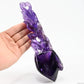 Amethyst Nine Tail Fox Sculpture Crystal Healing Hand Carved Super Realistic