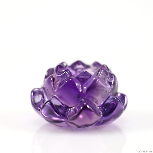 Amethyst Lotus Flower Sculpture Carving Hand Carved Super Realistic