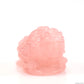 Rosequartz Money Toad Sculpture Crystal Healing Hand Carved