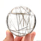 2.55'' Black Rutile,Tourmaline Sphere Crystal Healing Hand Carved Sphere/Ball