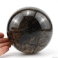 4.33'' Black Rutile,Tourmaline Quartz Sphere Crystal Healing Hand Carved Crystal Ball