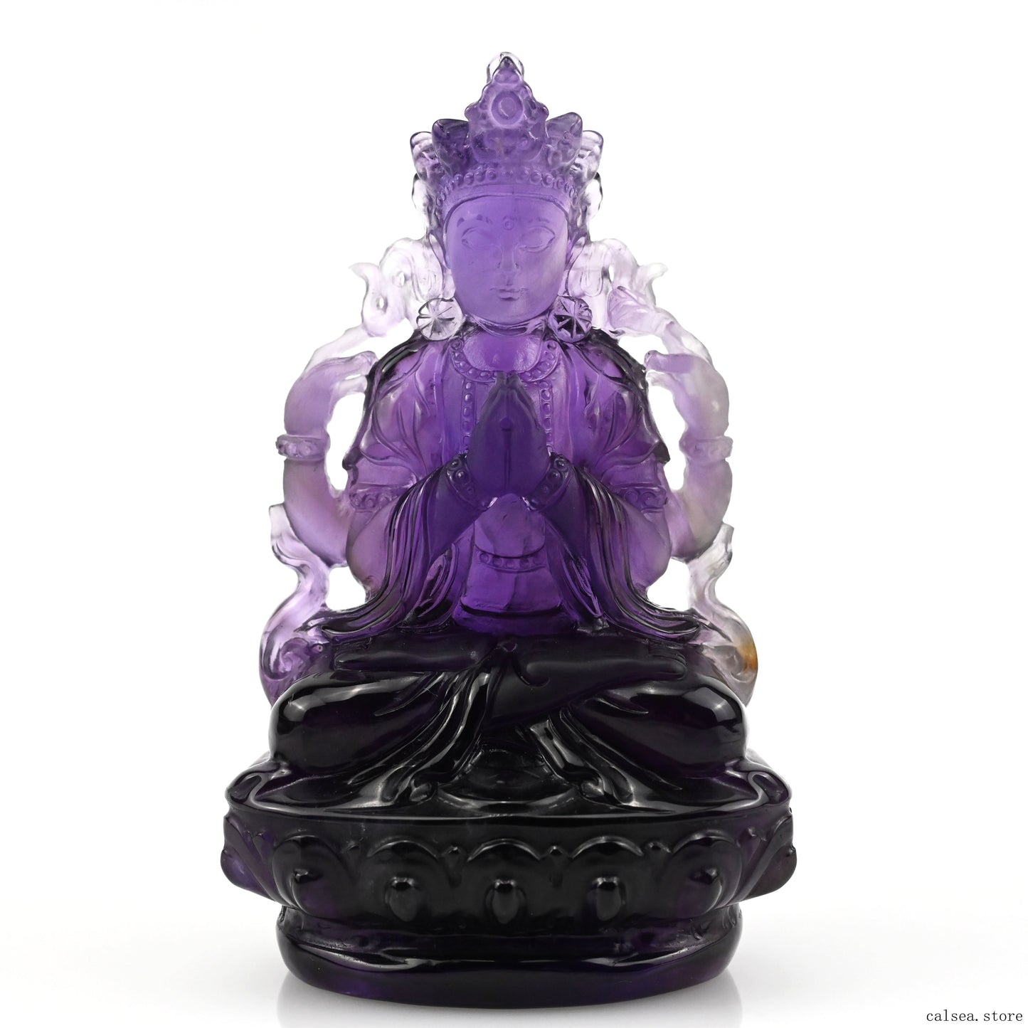 Awesome Amethyst Brahman Sculpture Artifact Crystal Healing Hand Carved