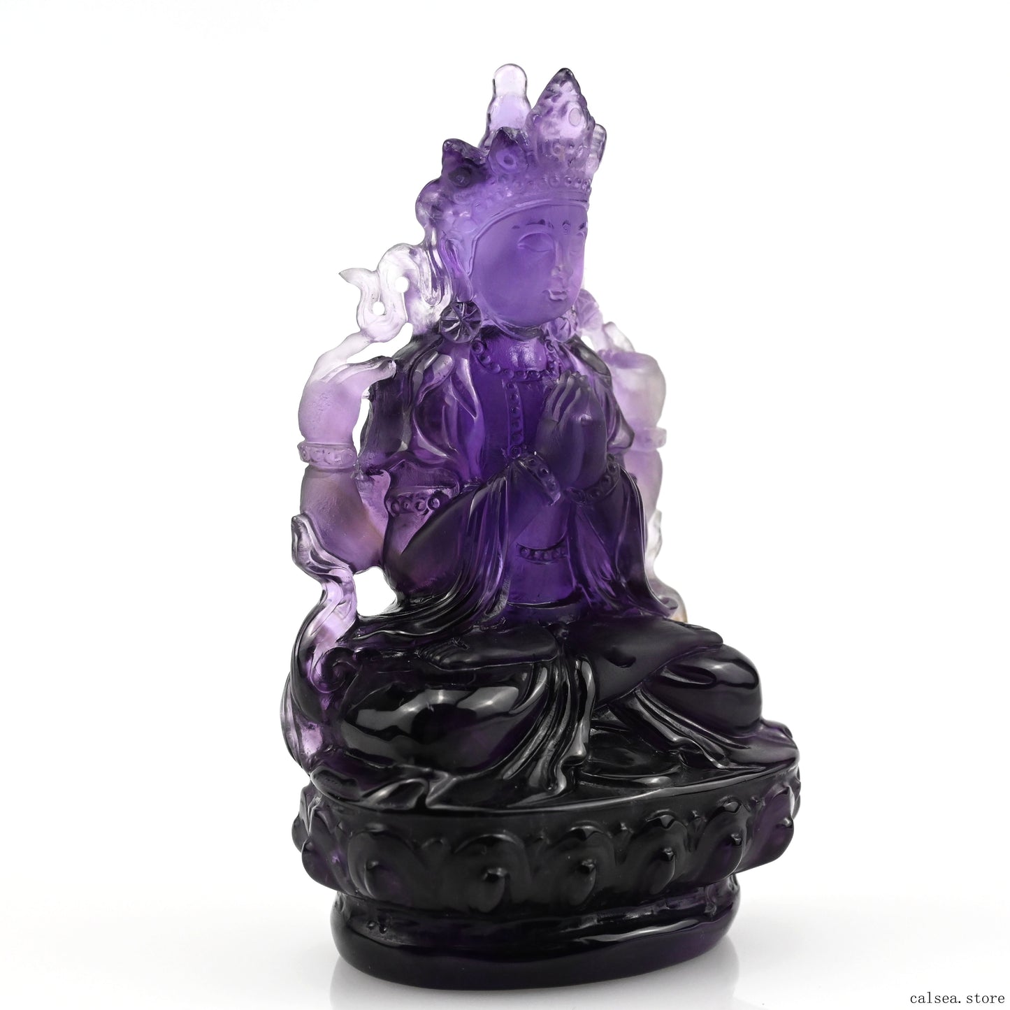 Awesome Amethyst Brahman Sculpture Artifact Crystal Healing Hand Carved