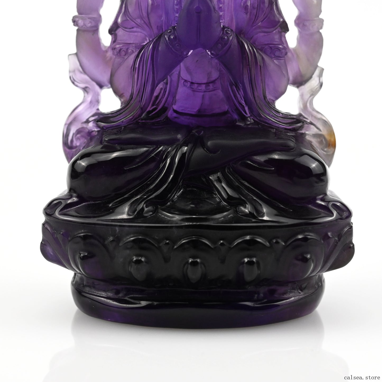 Awesome Amethyst Brahman Sculpture Artifact Crystal Healing Hand Carved