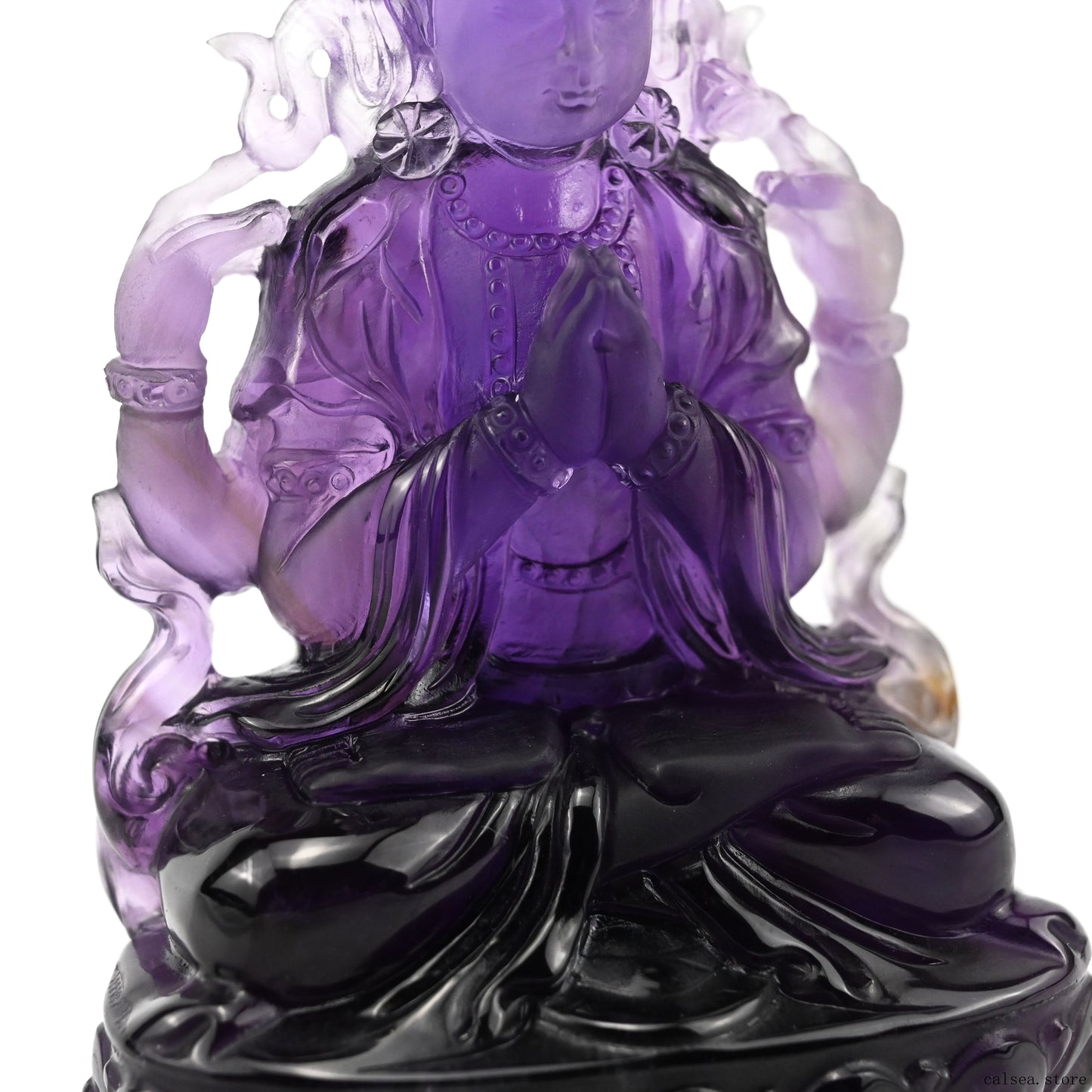 Awesome Amethyst Brahman Sculpture Artifact Crystal Healing Hand Carved