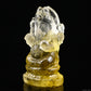 3.68'' Brazil Citrine Ganesh Buddha Sculpture Crystal Healing Hand Carved Ornaments