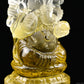 3.68'' Brazil Citrine Ganesh Buddha Sculpture Crystal Healing Hand Carved Ornaments