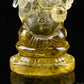 3.68'' Brazil Citrine Ganesh Buddha Sculpture Crystal Healing Hand Carved Ornaments