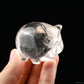 Clearquartz Pig Sculpture Crystal Healing Hand Carved Ornaments