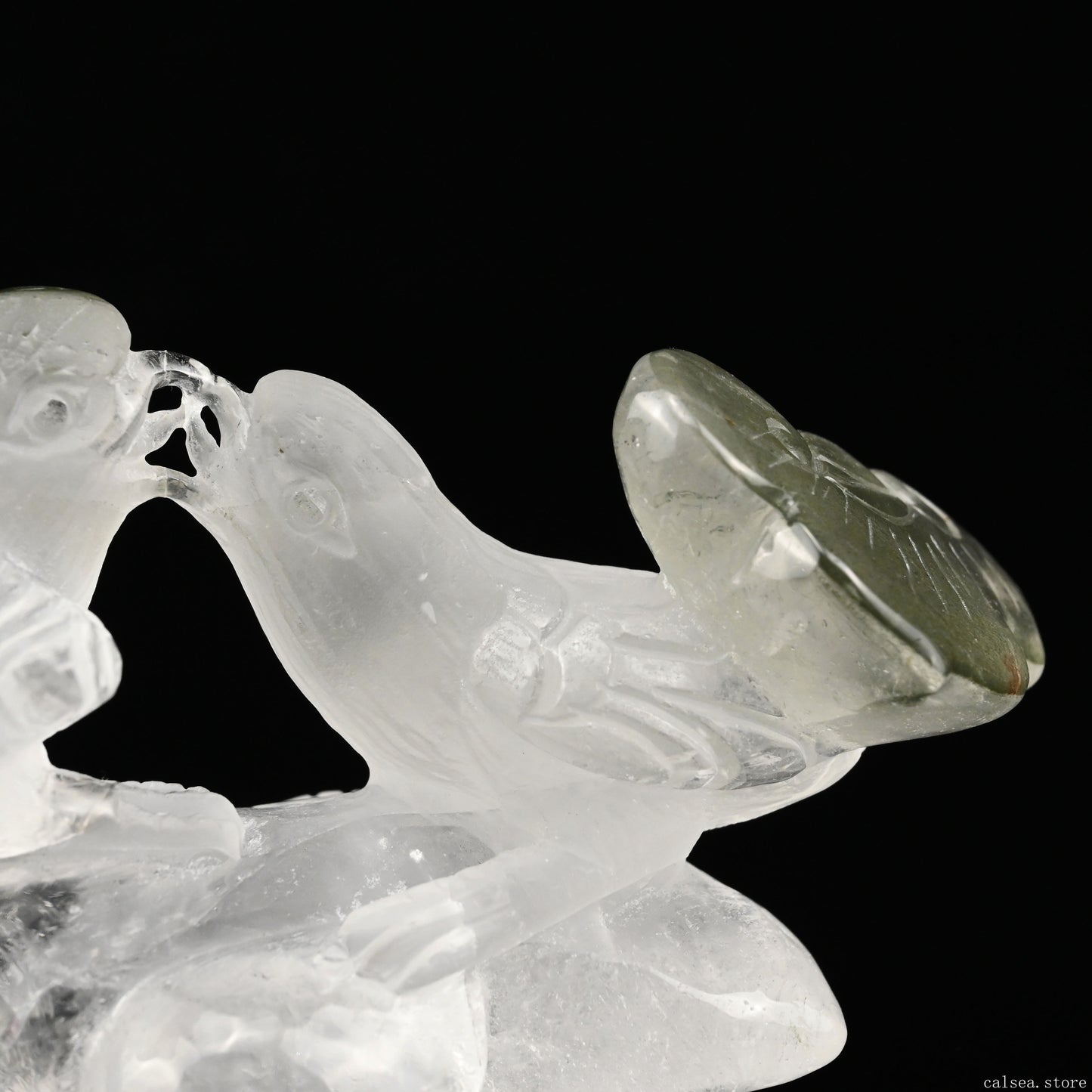 Gardenquartz Bird Sculpture Crystal Healing Hand Carved Bird Carving