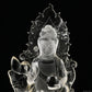 10.6'' Clearquartz GuanYin Sculpture Crystal Healing Hand Carved Ornaments