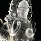 10.6'' Clearquartz GuanYin Sculpture Crystal Healing Hand Carved Ornaments