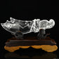 Awesome Clearquartz Dragon Knife Sculpture Crystal Healing Hand Carved