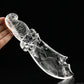 Awesome Clearquartz Dragon Knife Sculpture Crystal Healing Hand Carved