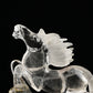 Chinese Zodiac Clearquartz Horse Sculpture Crystal Healing Hand Carved