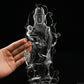 9.96'' Clearquartz GuanYin Sculpture Crystal Healing Hand Carved Ornaments