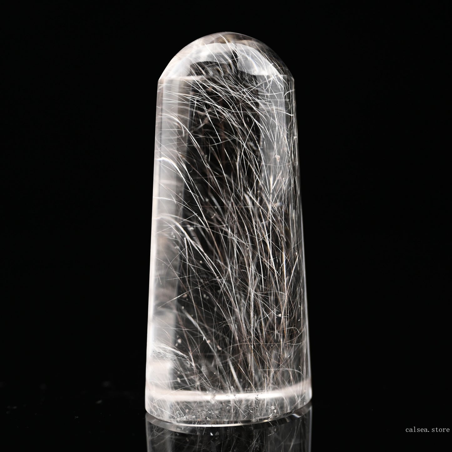 STUNNING Silver Rutile Cylinder Rutilated Crystal Crystal Healing Hand Carved AAA Level Crystal FreeForm