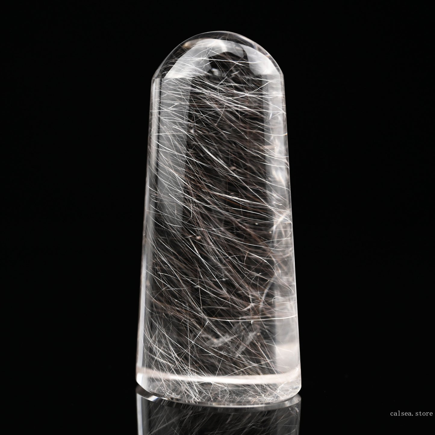 STUNNING Silver Rutile Cylinder Rutilated Crystal Crystal Healing Hand Carved AAA Level Crystal FreeForm