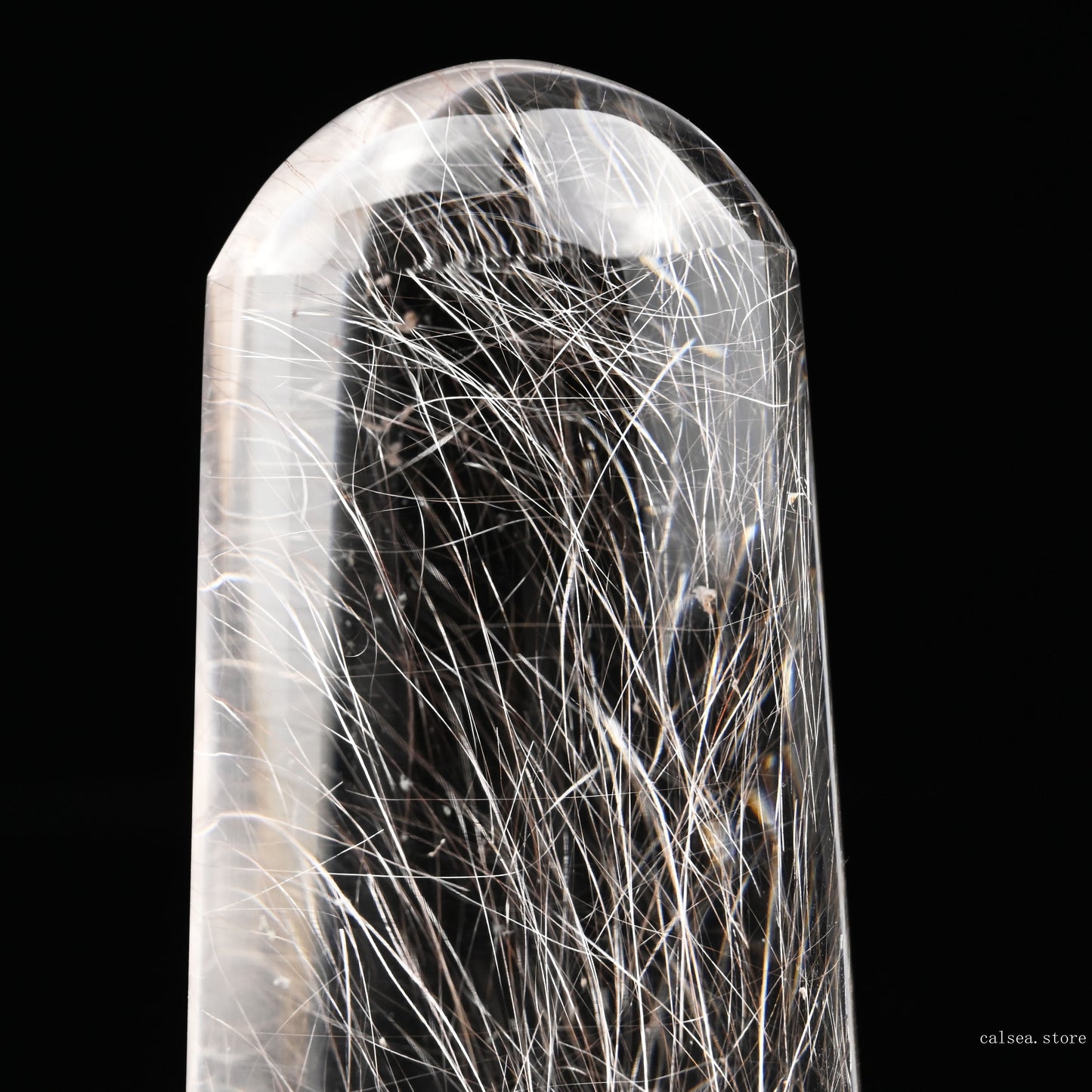 STUNNING Silver Rutile Cylinder Rutilated Crystal Crystal Healing Hand Carved AAA Level Crystal FreeForm