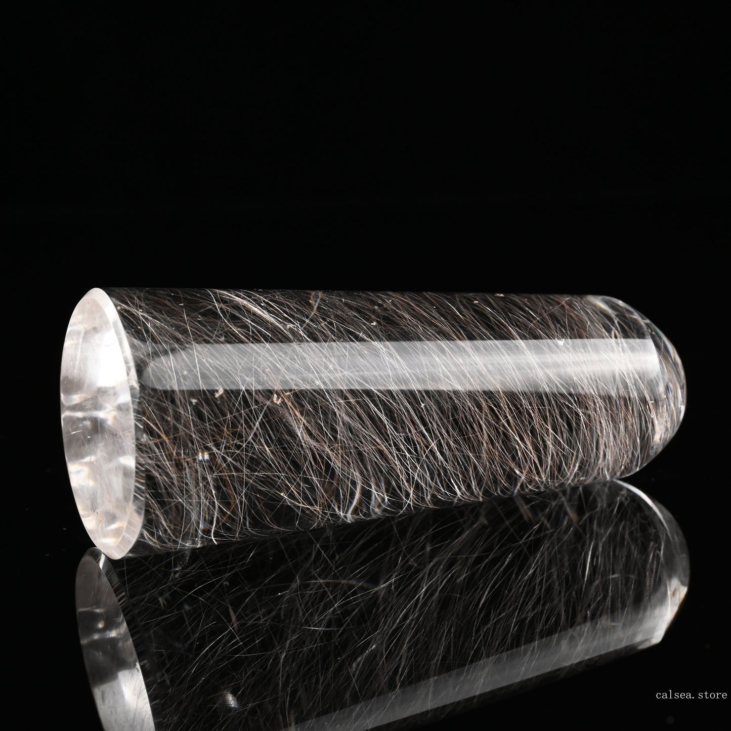 STUNNING Silver Rutile Cylinder Rutilated Crystal Crystal Healing Hand Carved AAA Level Crystal FreeForm