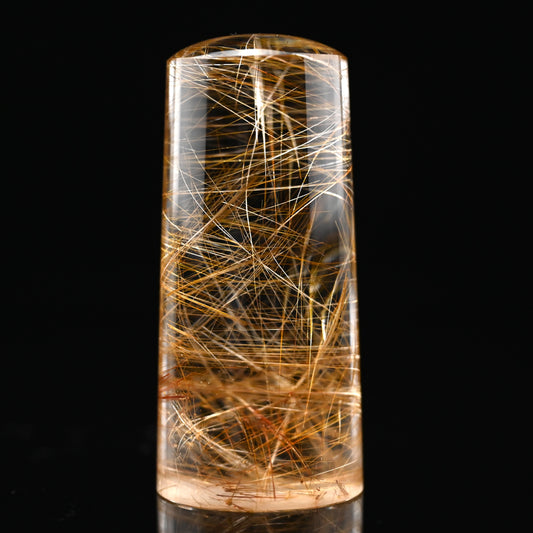 STUNNING Golden Rutile Cylinder Rutilated Crystal Crystal Healing Hand Carved AAA Level Crystal FreeForm