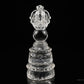 Awesome Clearquartz Vajira Bell Sculpture Artifact Crystal Healing Hand Carved