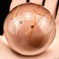 2.38'' Amazing Copper Rutile With Black Mica Sphere Crystal Healing Hand Carved Sphere/Ball