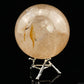 3.74'' Golden Rutile Sphere Crystal Healing Hand Carved Sphere/Ball