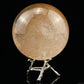 3.74'' Golden Rutile Sphere Crystal Healing Hand Carved Sphere/Ball