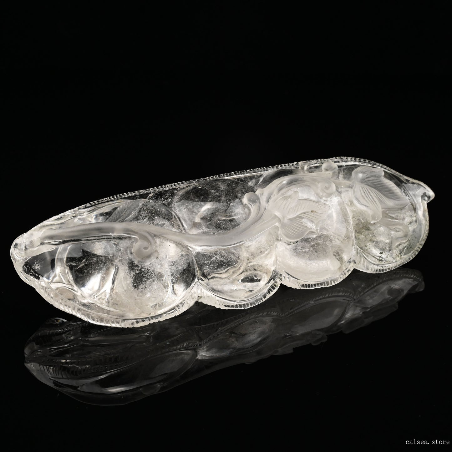 Vivid Gardenquartz Pod Cicada Sculpture Crystal Ornaments Hand Carved