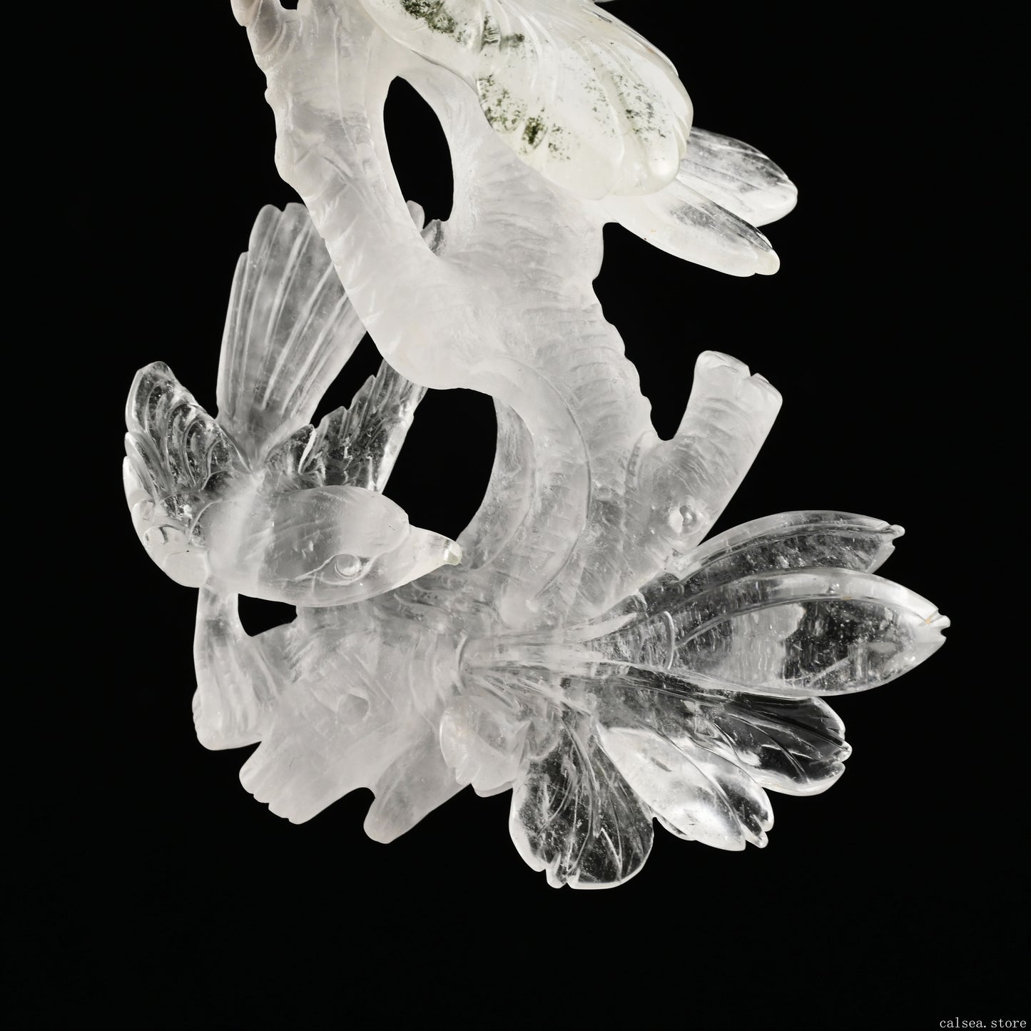 6.29'' Gardenquartz Bird Sculpture Crystal Healing Hand Carved Crystal Carving