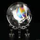 2.42'' Rainbow Clearquartz Sphere Crystal Healing Hand Carved Sphere/Ball