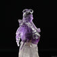 5.16'' Awesome Amethyst Guan Yu Sculpture Crystal Healing Hand Carved