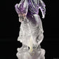 5.16'' Awesome Amethyst Guan Yu Sculpture Crystal Healing Hand Carved