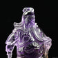 5.16'' Awesome Amethyst Guan Yu Sculpture Crystal Healing Hand Carved