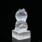 Selenite Lucky Cat Sculpture Crystal Healing Hand Carved