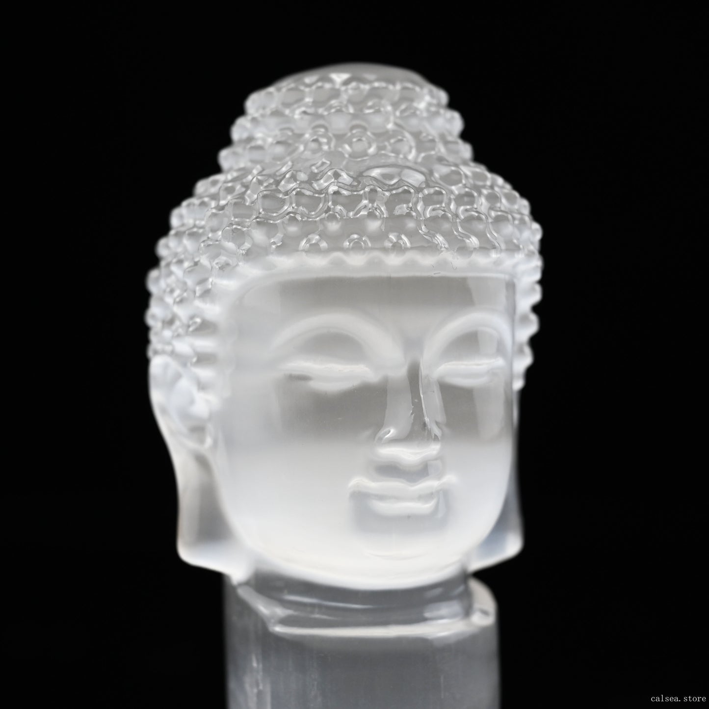 Selenite Buddha Sculpture Crystal Healing Hand Carved