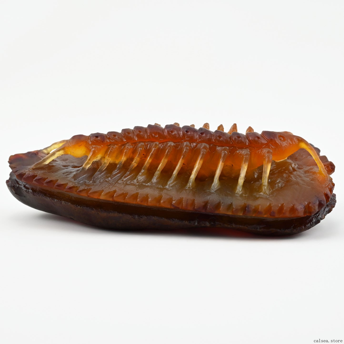 Agate Centipede Sculpture Crystal Healing Hand Carved Super Realistic