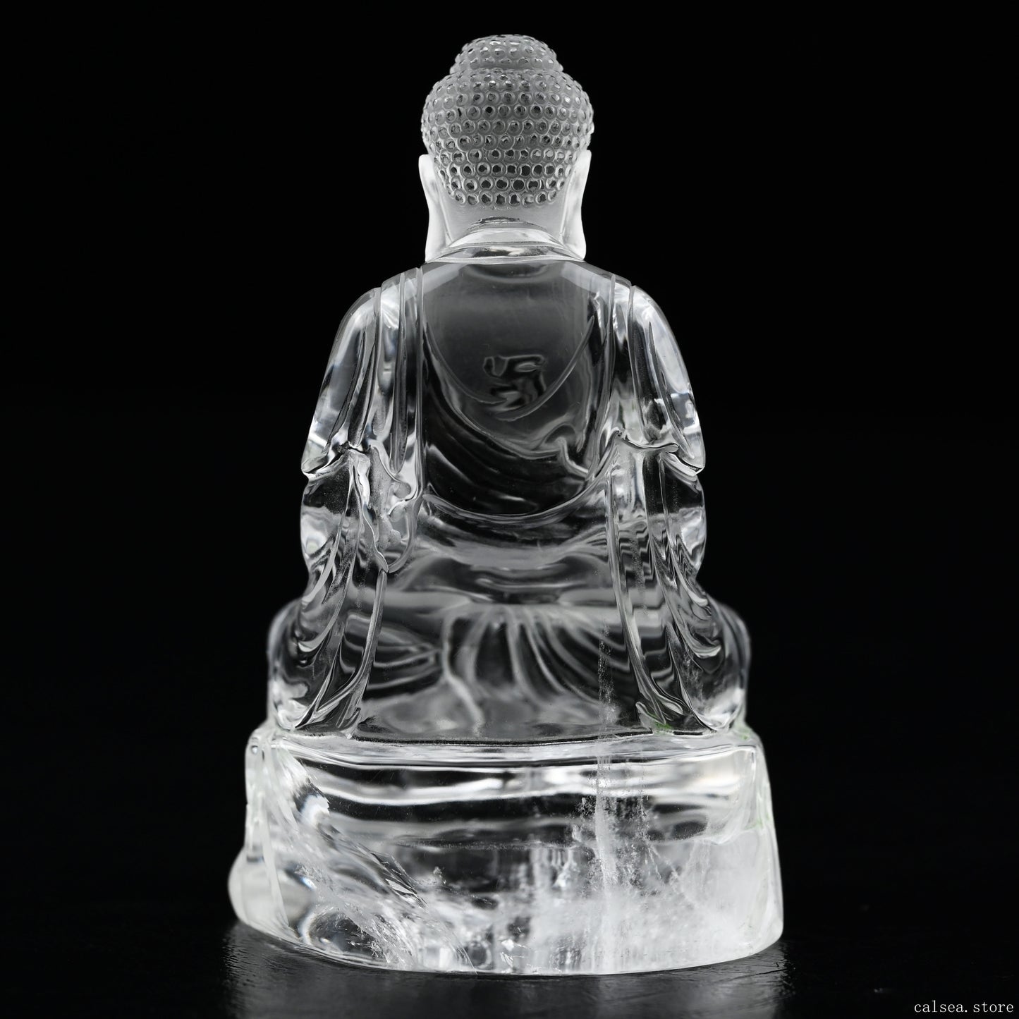 3.33'' Clearquartz Shakyamuni Buddha Sculpture Crystal Healing Hand Carved