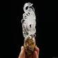 6.49'' Gardenquartz Dragon Sculpture Hand Carved Super Realistic