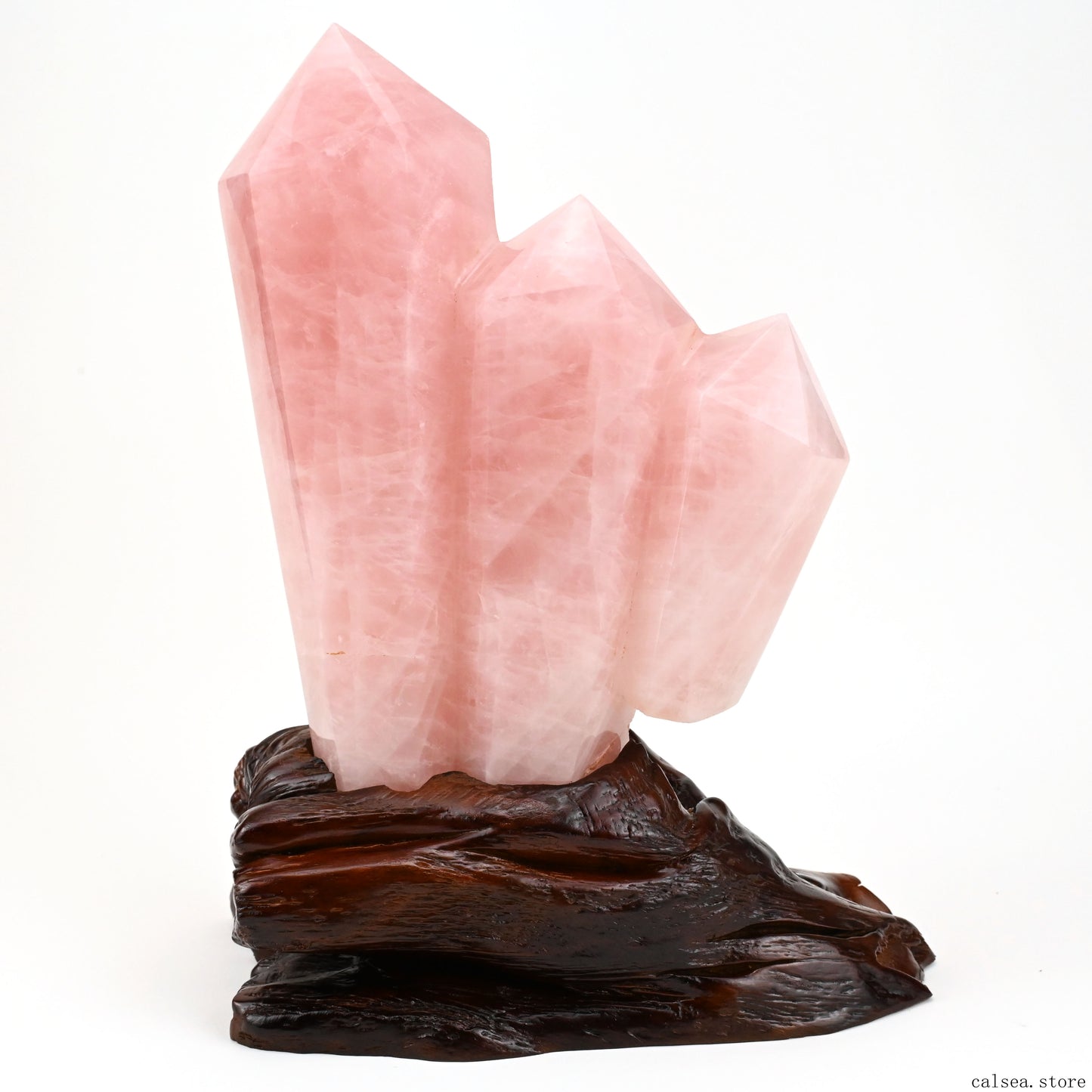 Rosequartz Tower Three Towers Clusterquartz Hand Carved Crystal Healing