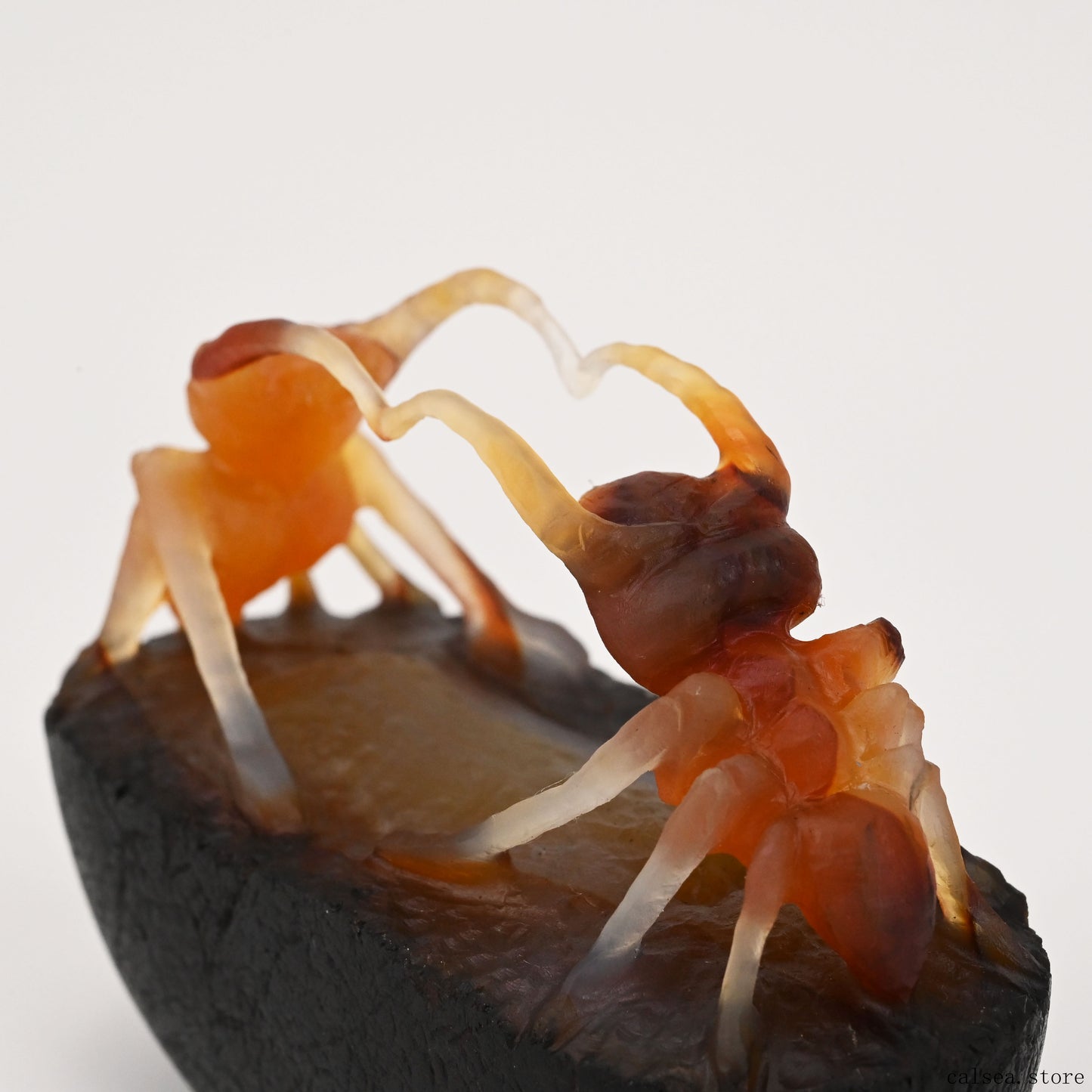 Agate Ants Sculpture Crystal Healing Hand Carved Super Realistic