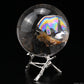 3.05'' Rainbow Clearquartz Sphere Crystal Healing Hand Carved Sphere/Ball